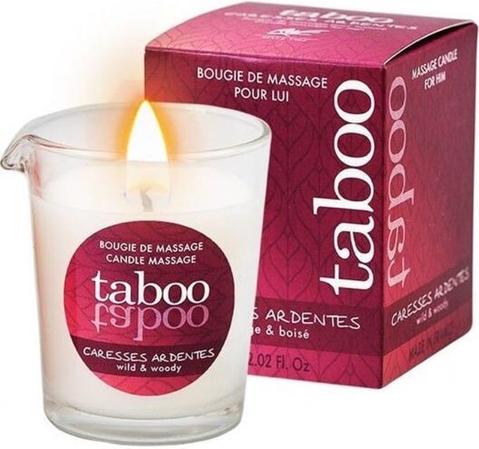 TABOO CANDLE MASSAGE MEN CARESSES ARDENTES SMELL FERN