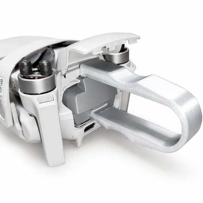 Alvora batterij verwijdertool geschikt voor DJI Mini 2 / Mini 4K - Accu extractor met U-vormige grip - Drone onderhoud - Grijs