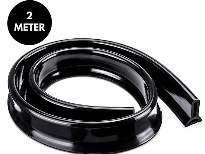 JustValue Waterdrempel Douche Zelfklevend – Waterkering/Douchedorpel – Siliconen – 2 Meter – Zwart