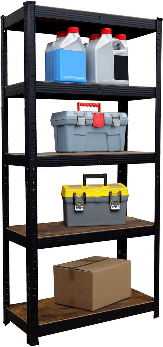 Stellingkast - 875 kg - 150 x 75 x 30 cm - zwart
