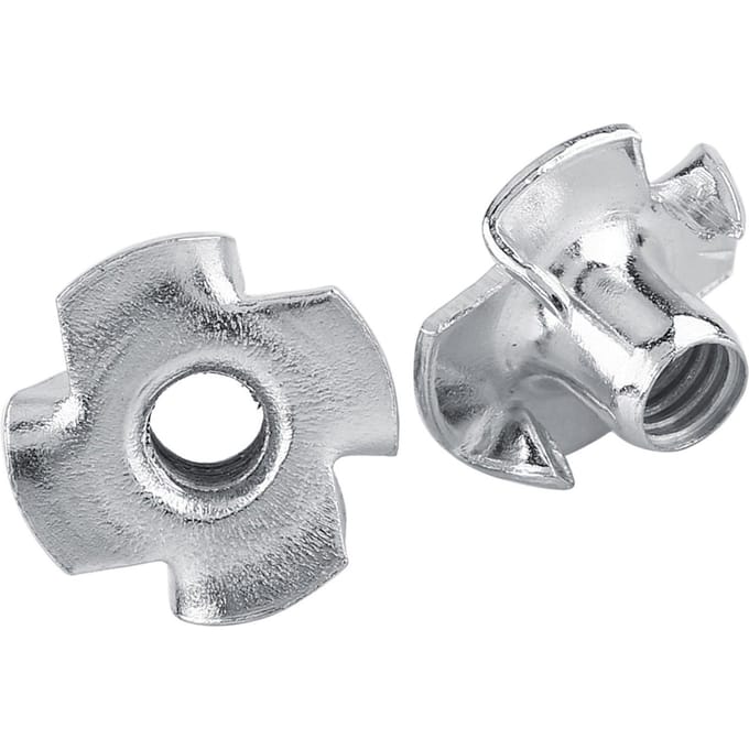 Écrou en T Acier Métal Écrous en T à Quatre Branches Outils de Menuiserie Pièce (M4x50pcs)