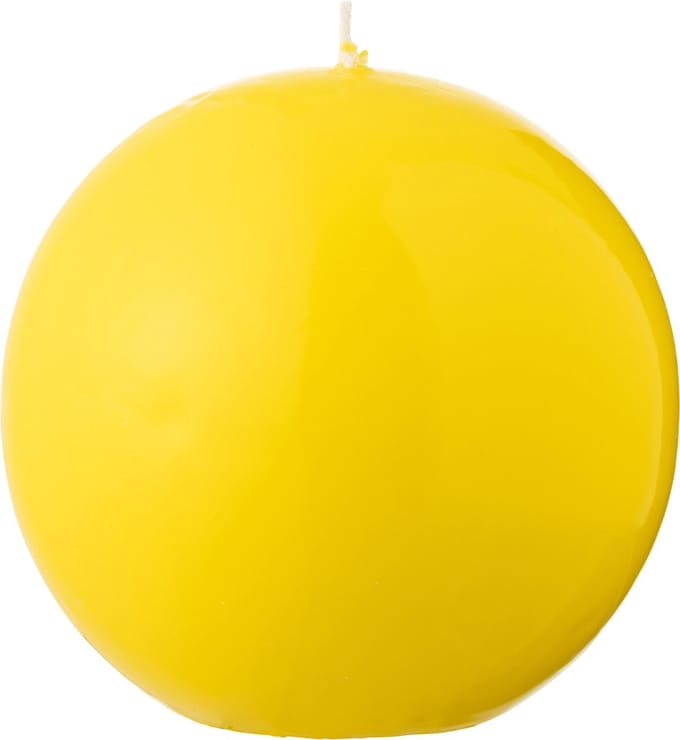 J-Line kaars Bol - fluo geel - 50U