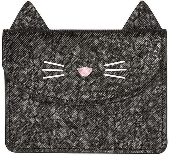 Moses Kaarthouder Ed The Cat 10 X 9,5 Cm Vegan-leer Zwart