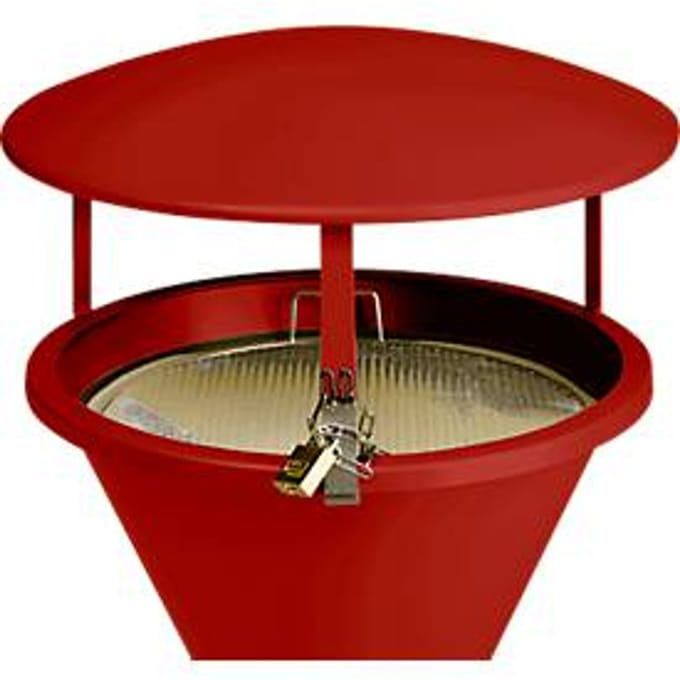 Dak voor staande asbak, rood