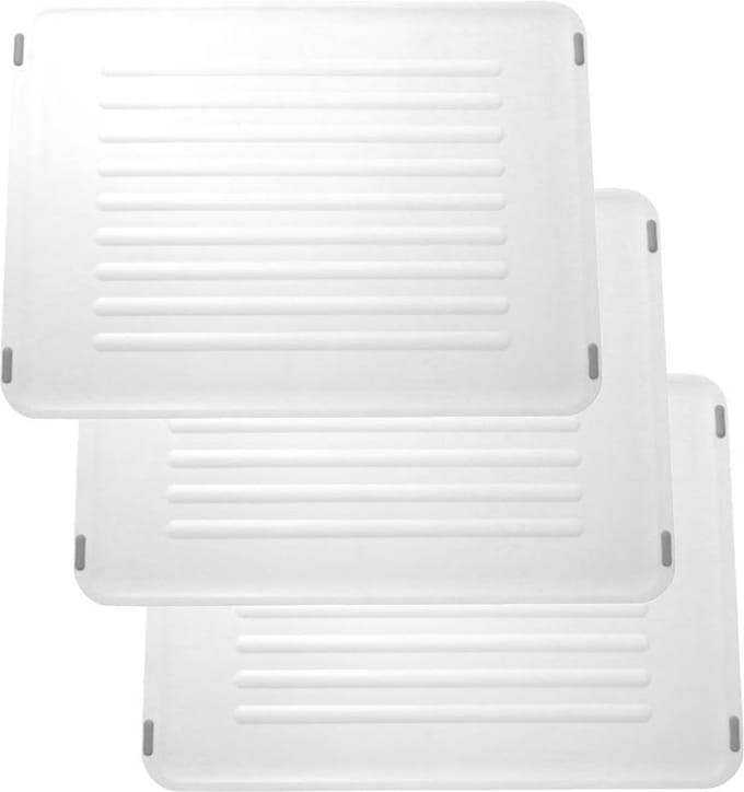 Set van 3Snijplanken Kunststof Coninx Melo - Witte Snijplanken met anti slip