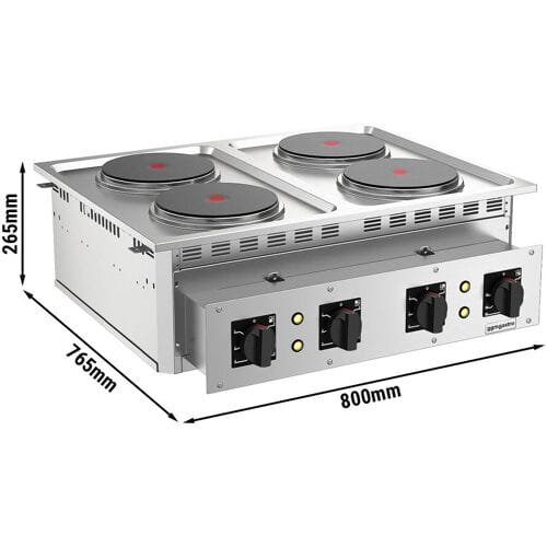 GGM Gastro Einbau Elektroherd - 10,4 kW - 4 Platten Rund