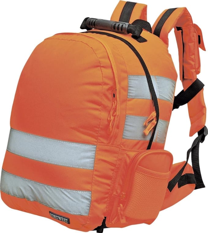 Hi-Vis Rugzak Oranje met reflecterende striping