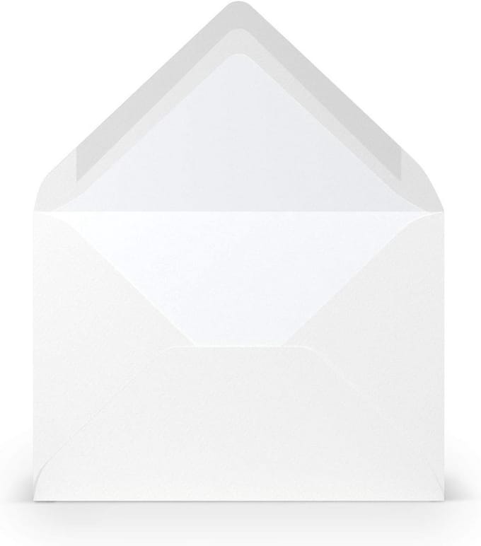 Luxe Witte Enveloppen C6 Geribd Zonder Venster Voor Uitnodigingen en Briefpost
