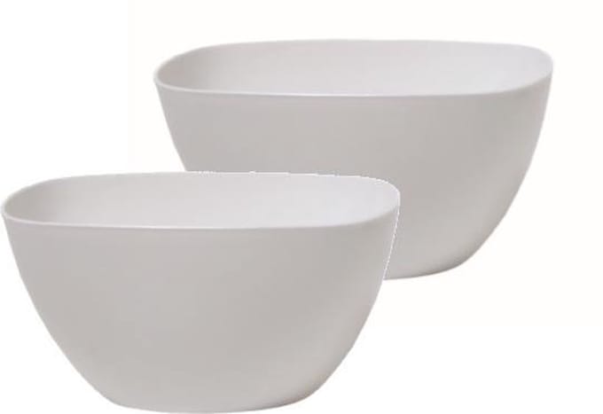 Bloemschaal Plantschaal Ovaal Dums 20x13x10cm WIT Prosperplast / 2 STUKS ! /