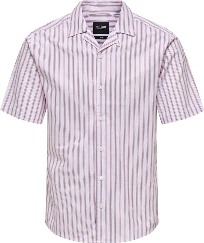 ONLY&SONS - ONSALVARO SS RESORT OXFORD STRIPE SHIRT - Heren - Overhemden