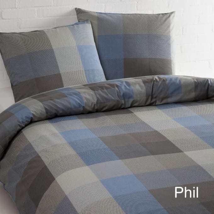 Day Dream Phil Dekbedovertrek - Eenpersoons - 140x200/220 cm – Blauw