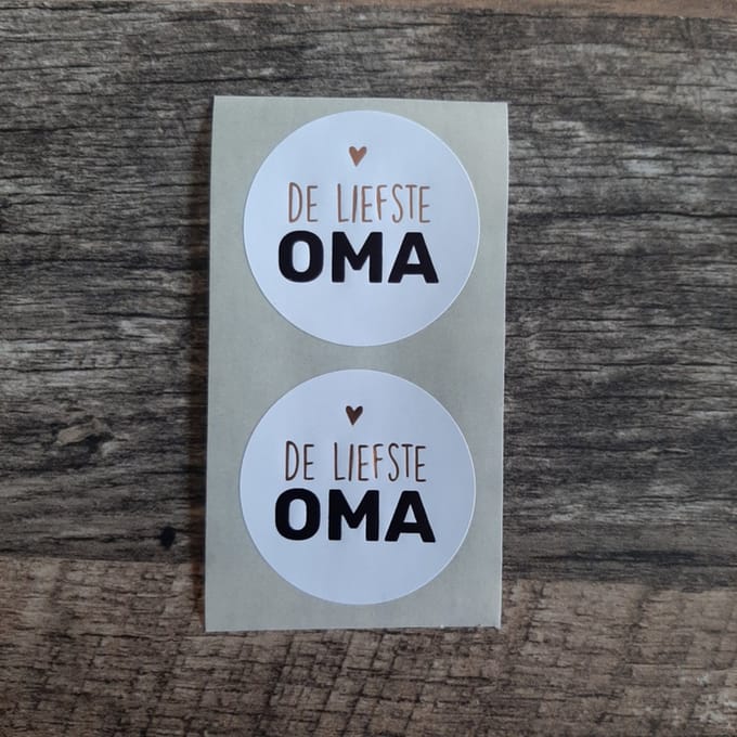 10 x Sticker - De Liefste Oma - Sluitsticker - Wensetiket - Oma - Moederdag - Verjaardag