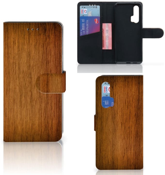 Honor 20 Pro Book Style Case Donker Hout