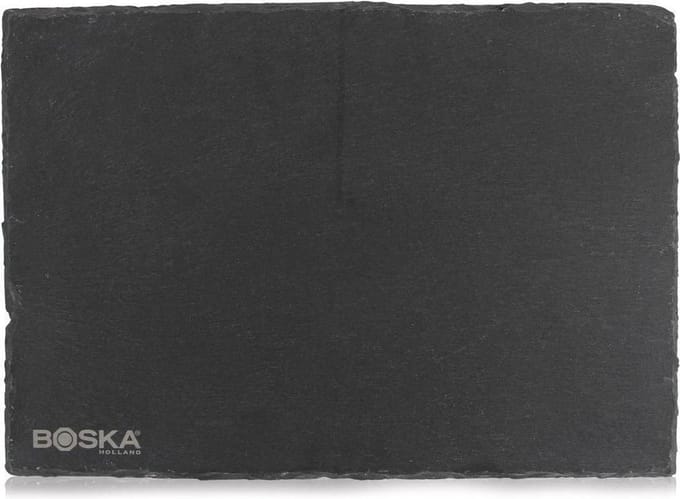 Boska Serveerplank Leisteen L - met Antislip Voetjes - Beschrijfbaar - Zwart - 33 cm