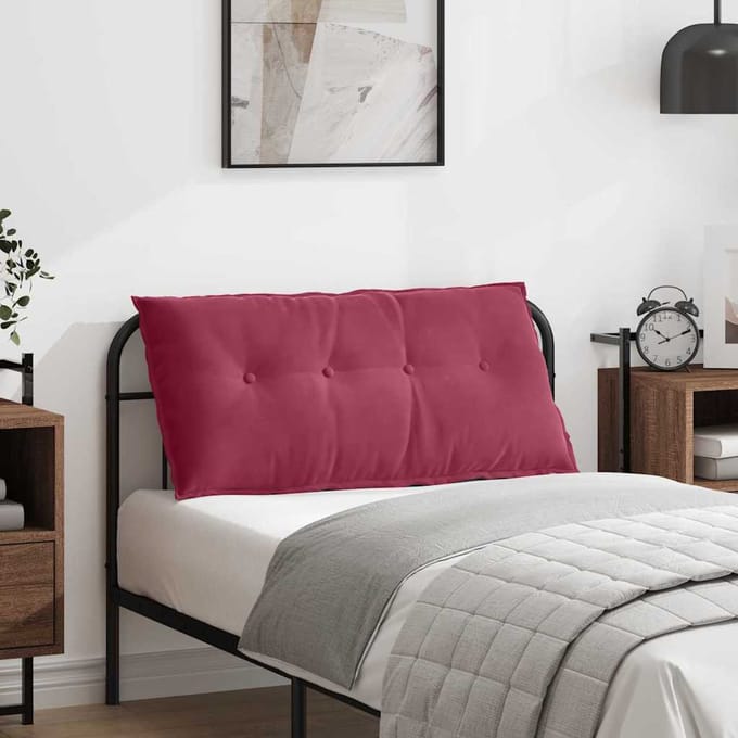 vidaXL - Rugkussen - Wijnrood - 100 - x - 50 - x - 19 - cm - Corduroy - stof