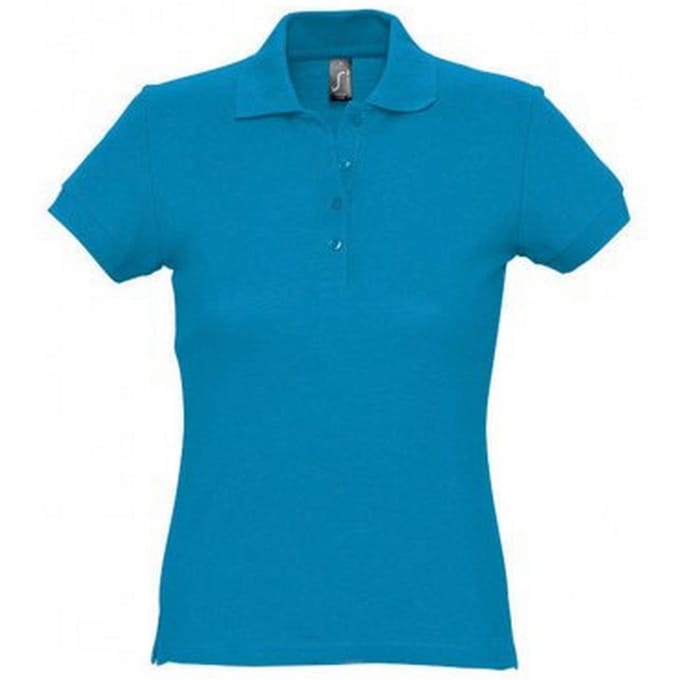 SOLS Dames/dames Passion Pique Poloshirt met korte mouwen (Aqua)