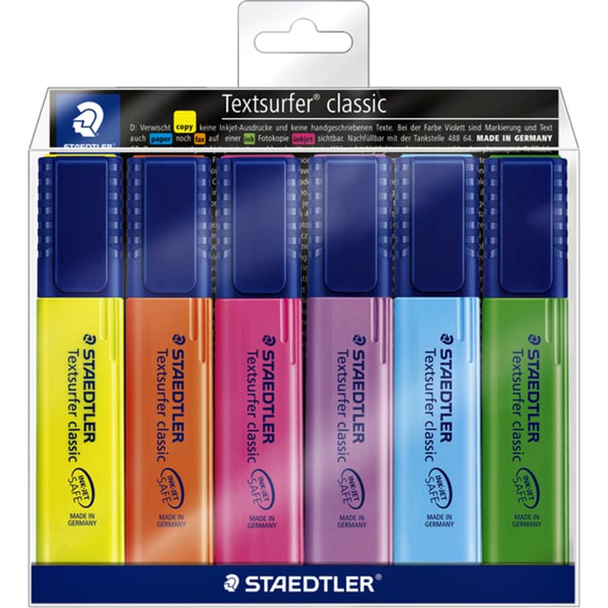 Markeerstift Staedtler 364 Textsurfer assorti 6 stuks