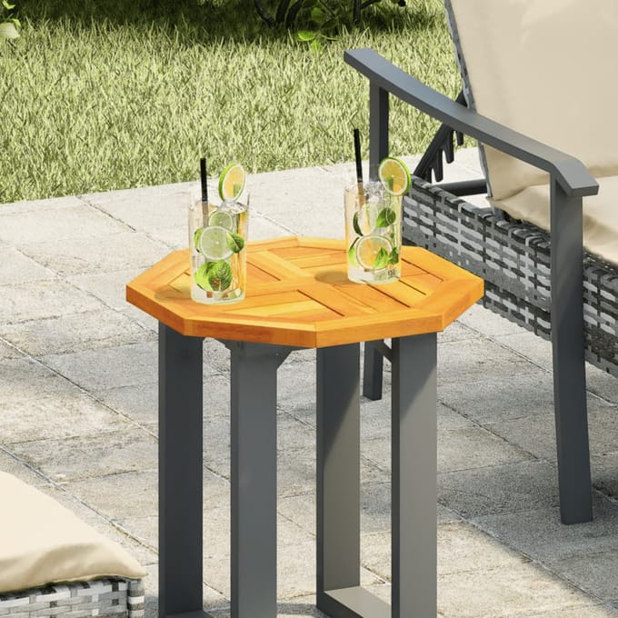 vidaXL - Tafelblad - achthoekig - 40x40x2 - cm - massief - acaciahout