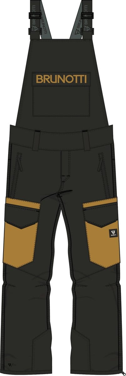 Brunotti Olly Jongens Bib Skibroek - Zwart - 128