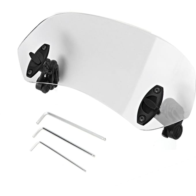 Universele Motorfiets Verstelbare Clip-On Windscherm Windgeleider Windscherm Accessoires wit