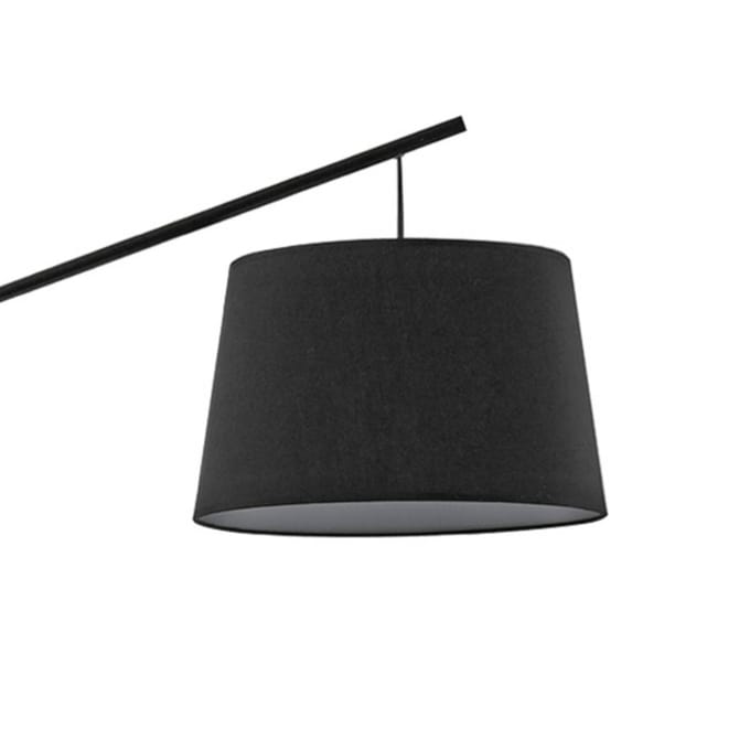 IDEAL LUX Booglamp Daddy met stoffen kap, zwart