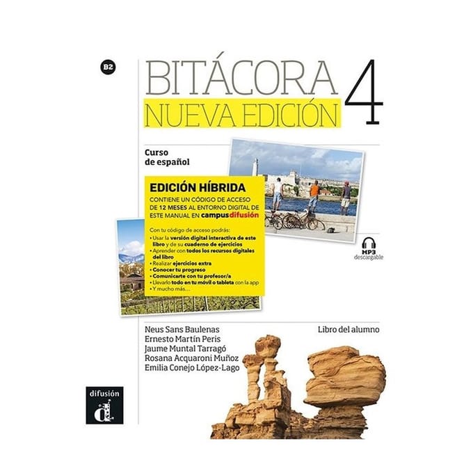 Bitacora Nueva Edicion 4 - Edicion Hibrida - Libro Del Alumno B2 + Mp3 Descargable