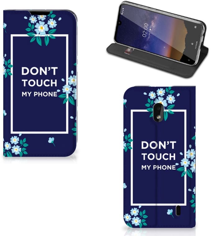 Nokia 2.2 Design Case Flowers Blue DTMP