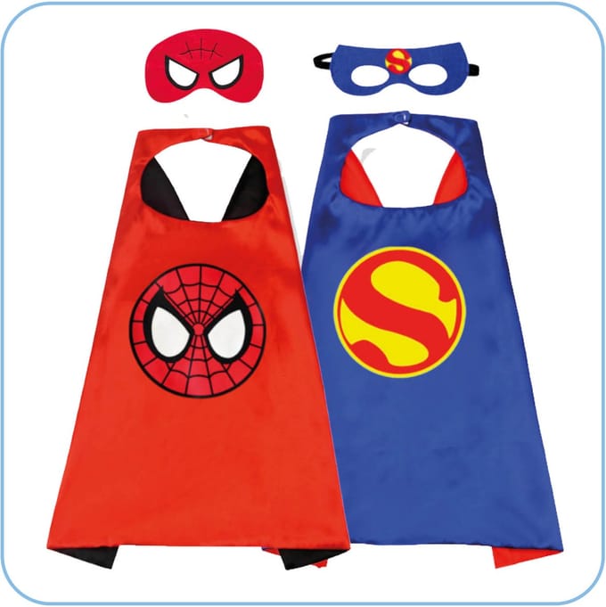 Jobber Toys Superhelden Verkleedset - 2 Capes en 2 Maskers