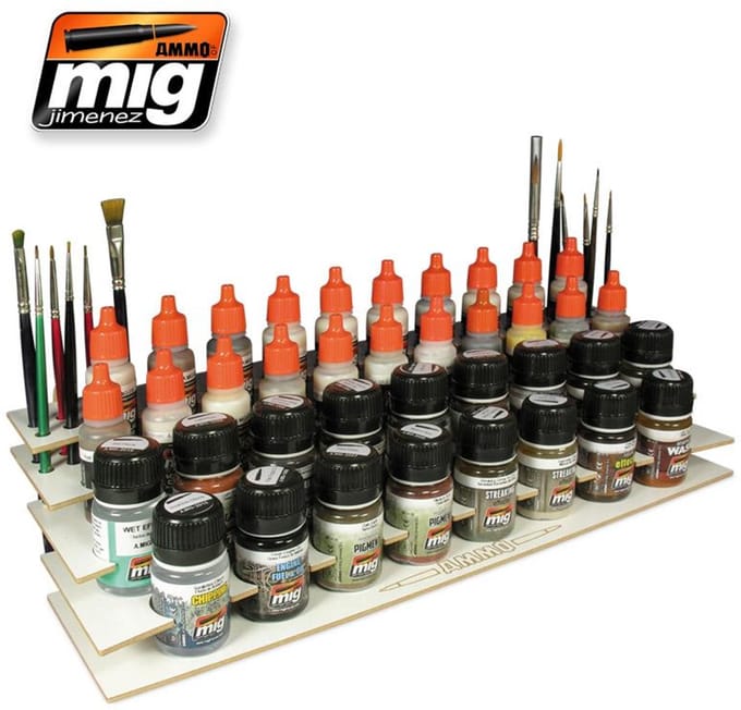 AMMO by Mig Jimenez Modelbouwdecoratie - MIG 8001 Workbench Organizer Verfrek