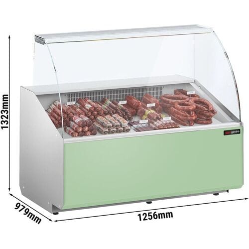 GGM Gastro Kühltheke - 1300mm - Frontblende Hellgrün