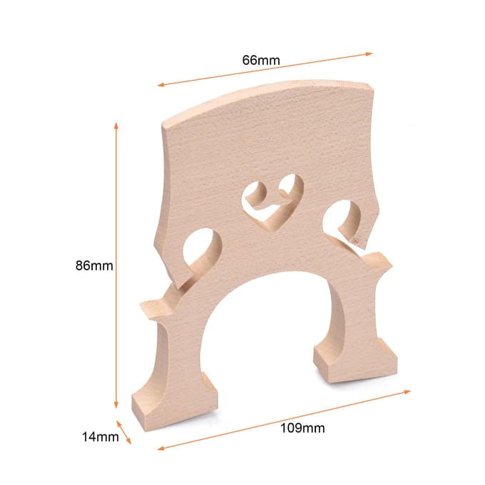 4/4 Cello Brug Esdoornhout Cello Hoofdstel Ponticello String Lifter Instrument Vervangende Onderdelen beige