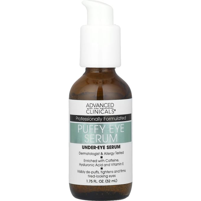 Advanced Clinicals - Oogcrème - Puffy Eye Serum - Vitamine E - Professional Correction Serum - Verstevigt vermoeide ogen - 52 ml
