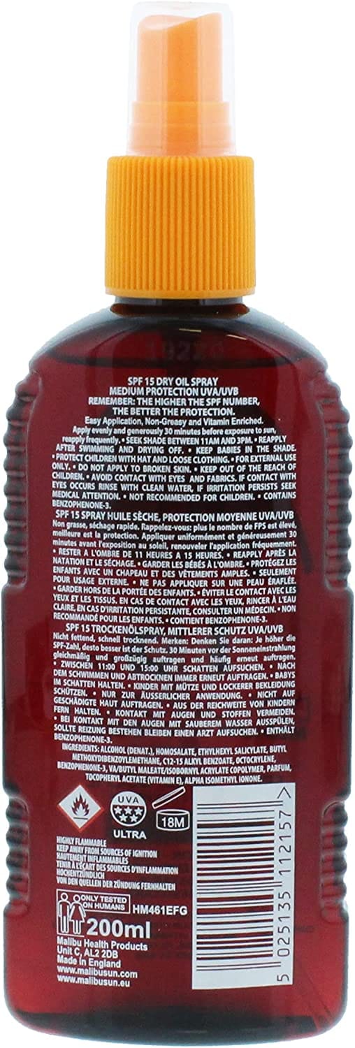 Malibu Sun - SPF15 Dry Oil Spray - 200 ml