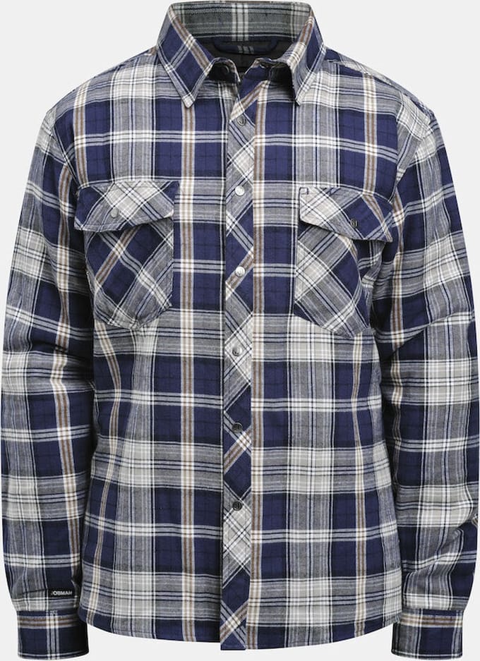 Jobman 5157 Flannel Shirt Lined 65515701 - Navy/Grijs - XL