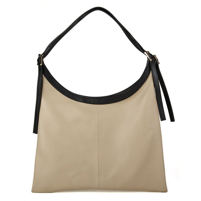 Giulia Monti Handtas Lichtbeige Zwart
