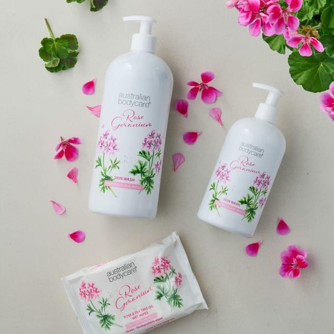 Australian Bodycare Professionele Rose Geranium Skin Wash 1000 Douchegel