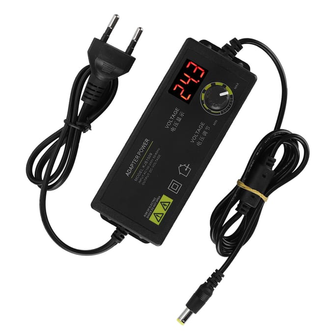 336V breedband instelbare stroomadapter anti-interferentie 60W 1,5A AC/DC-adapter wit