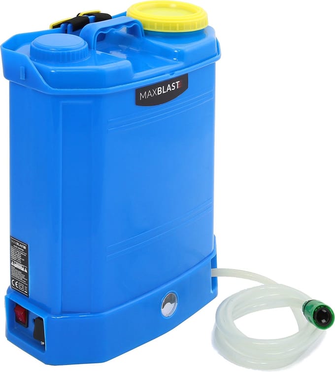 Maxblast schoonmaakhulp rugzak - blauw - 16l - 12v pomp