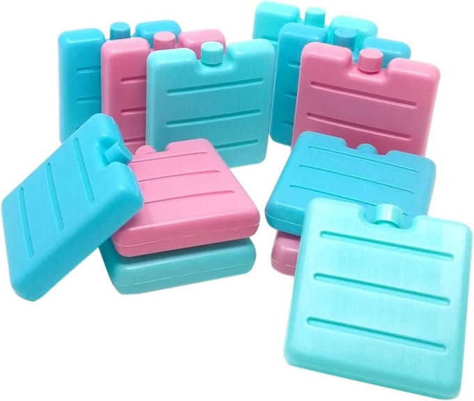 Mini Koelelementen Set - Koelaccu's Lunchbox - Voedsel Koel Houden - Compact Formaat - 12 stuks - Multicolor
