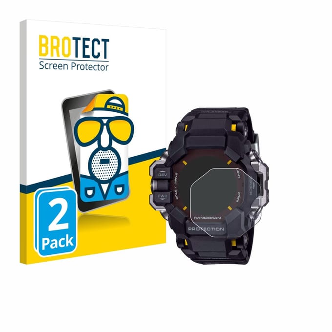 BROTECT - Screenprotector voor Casio G-Shock GPR-H 1000 - Folie Beschermfolie matte 2 Stuks