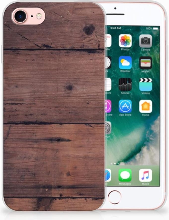 iPhone SE 2022 | SE 2020 | 8 | 7 Bumper Hoesje Old Wood