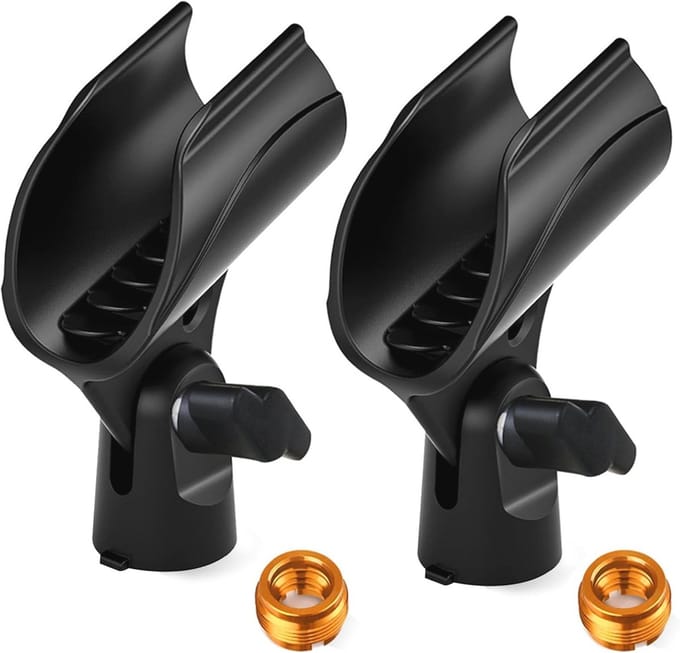 Universele Verstelbare Microfoon Clip met Schroef Adapter voor Microfoonstandaard