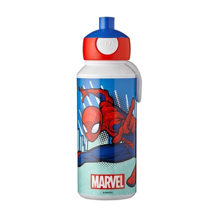 Mepal Pop-up drinkfles Campus - 400 ml - Sluit goed af - Drinkbeker voor kinderen - Spiderman
