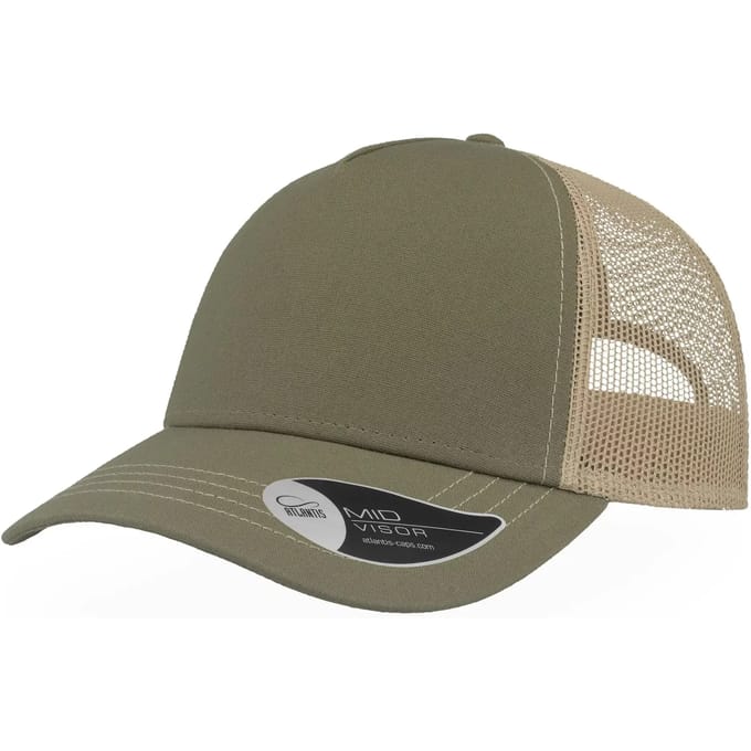Atlantis Headwear Rapper Canvas Cap AT527 - OLIVE/KHAKI - One size