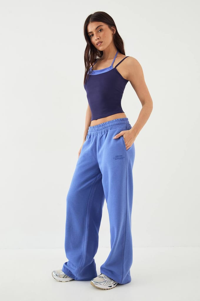 Dames DSGN Studio Sport Rechte Pijp Jogger | Cornflower | Maat: XL