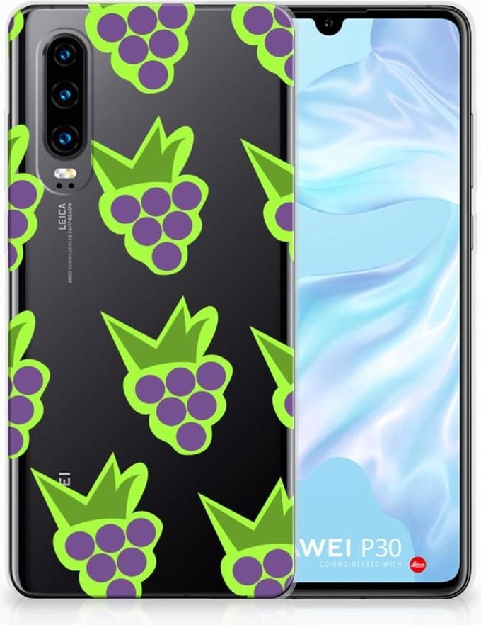 Huawei P30 Siliconen Case Druiven