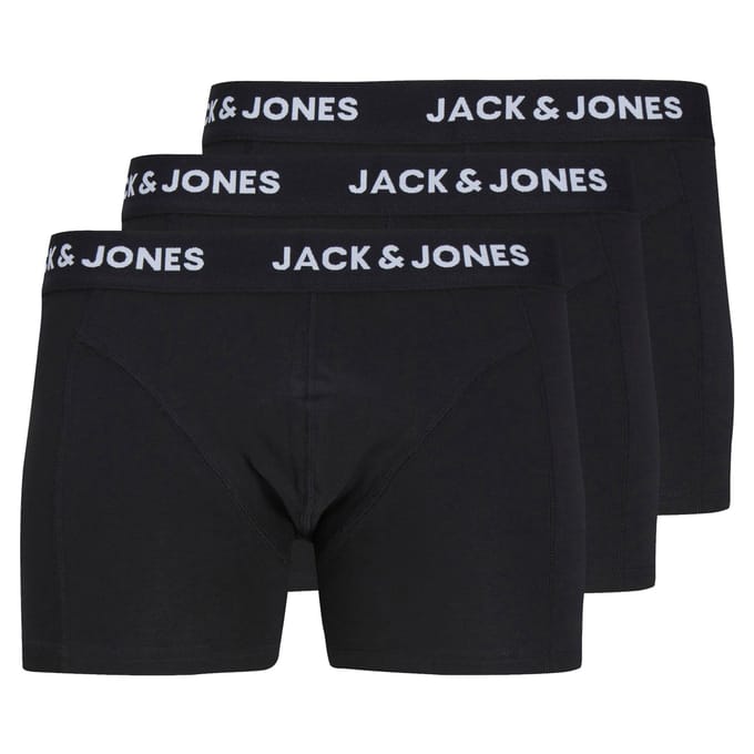 JACK & JONES- JACANTHONY TRUNKS 3 PACK BLACK - Heren - Trunks