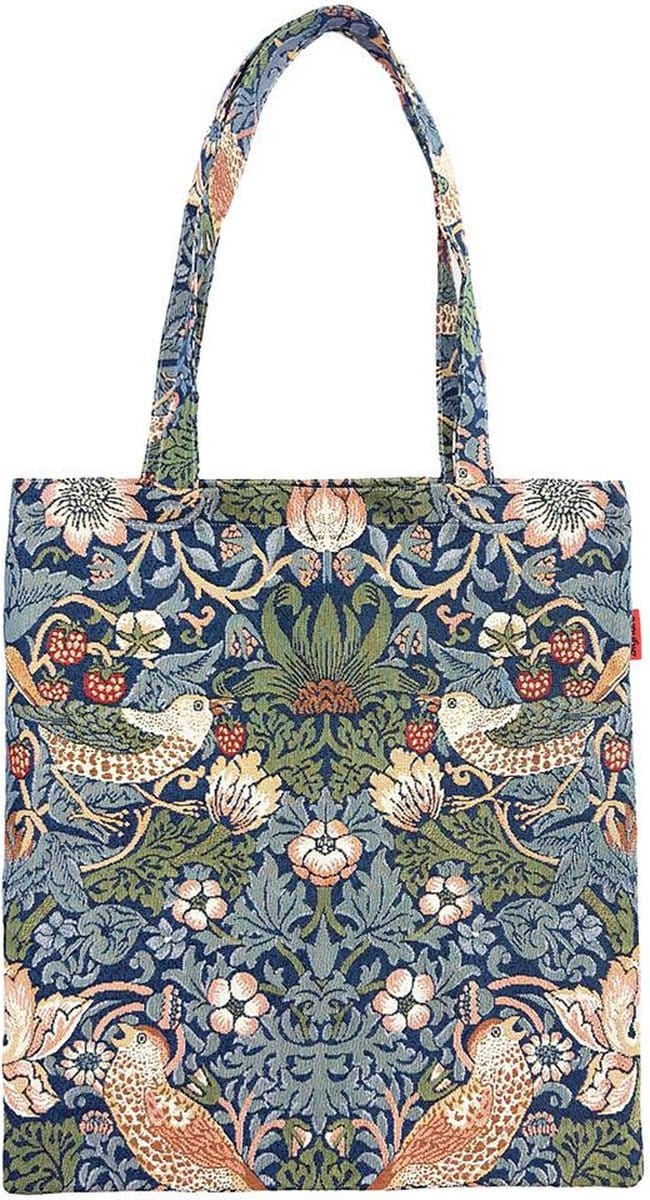 Boodschappentas - Flat bag - Strawberry Thief Blue - Blauw - William Morris