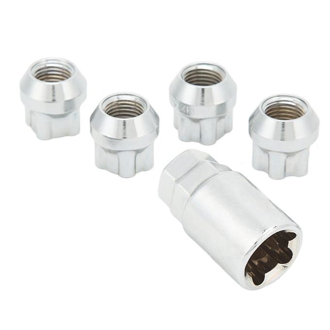 Kit de boulons et écrous de roue antivol coniques en acier inoxydable pour Tesla 3 YS white