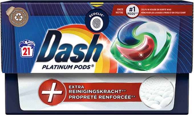 Dash Platinum - Wasmiddel Capsules - Witte en Gekleurde Was - 21 Wasbeurten